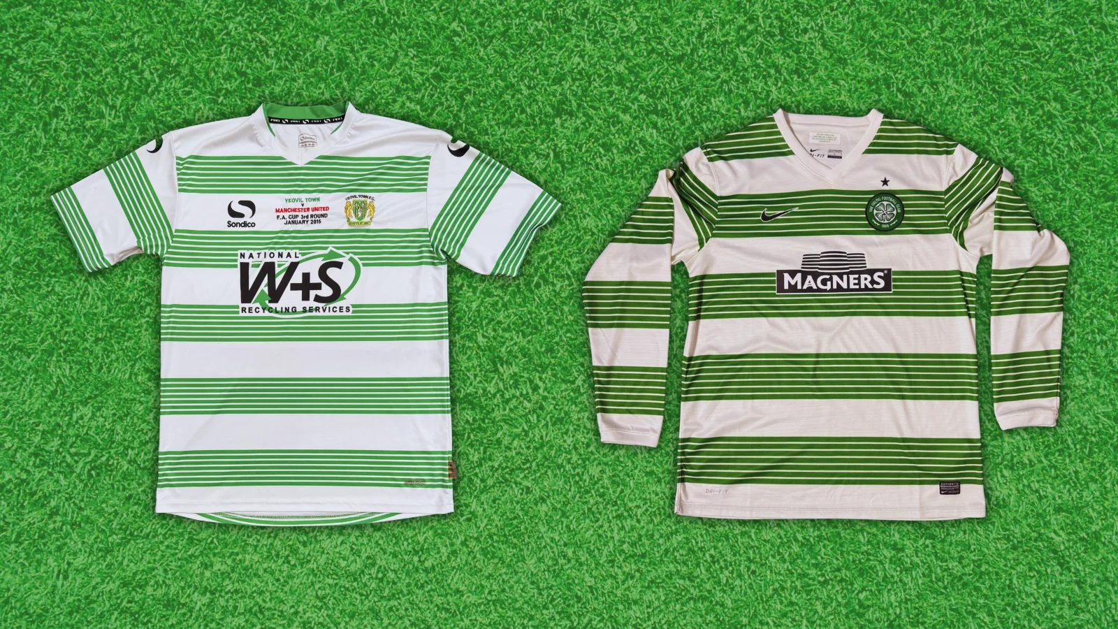Camisolas que parecem Celtic, mas não são Celtic